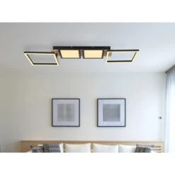 Globo LED-Deckenleuchte 1-flammig Schwarz Matt 1000 X 270 X 110 Mm