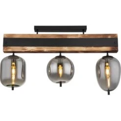 Globo Deckenleuchte 3-flammig Schwarz Matt-Rauchfarben 775 X 185 X 460 Mm 13 Globo Deckenleuchte 3-flammig Schwarz Matt-Rauchfarben 775 X 185 X 460 Mm -Globo Lighting 9007371431816 3749 S 03