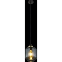 Globo Pendelleuchte 1-flammig Schwarz Matt-Bronze Rauchfarben 180 X 1200 Mm -Globo Lighting 9007371432127 3749 S 02