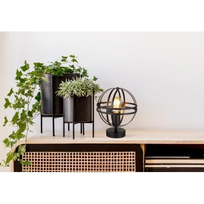 Globo Tischlampe 1-flammig Schwarz Matt 200 X 245 Mm 3 Globo Tischlampe 1-flammig Schwarz Matt 200 X 245 Mm