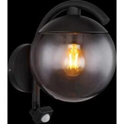 Globo Außenleuchte Mit Bewegungsmelder 1-flammig Schwarz-Rauchfarben 200x245 Mm -Globo Lighting 9007371432387 3749 1