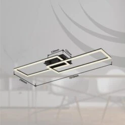 Globo LED-Deckenleuchte Tatjana 1-flammig Schwarz Matt 1010 X 290 X 75 Mm -Globo Lighting 9007371433261 3749 S 12