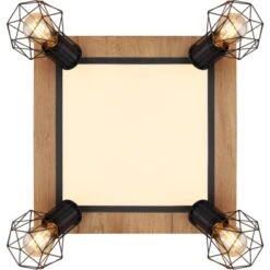 Globo LED-Deckenleuchte Priska 5-flammig Schwarz Matt 450 X 450 X 225 Mm -Globo Lighting 9007371433391 3749 S 06