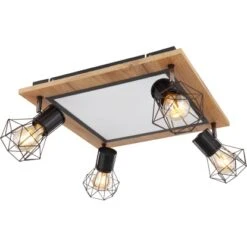 Globo LED-Deckenleuchte Priska 5-flammig Schwarz Matt 450 X 450 X 225 Mm -Globo Lighting 9007371433391 3749 S 07