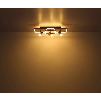 Globo LED-Deckenleuchte Kassu 2-flammig Schwarz Matt 320 X 270 X 150 Mm 10 Globo LED-Deckenleuchte Kassu 2-flammig Schwarz Matt 320 X 270 X 150 Mm – Bild 8