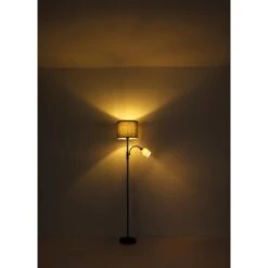 Globo Stehlampe Nathan 2-flammig Schwarz Matt 280 X 1580 Mm -Globo Lighting 9007371433452 3749 S 05