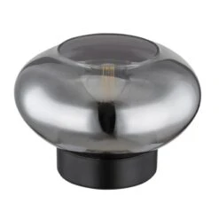 Globo Tischlampe Shaun 1-flammig Schwarz Matt-Rauchfarben 180 X 125 Mm -Globo Lighting 9007371433483 3749 S 02