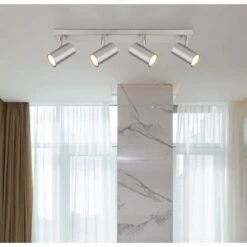 Globo Strahler Robby 4-flammig Nickel Matt 560 X 60 X 120 Mm