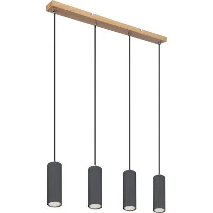 Globo Pendelleuchte Robby 4-flammig Graphit Dunkel 650 X 60 X 1200 Mm 5 Globo Pendelleuchte Robby 4-flammig Graphit Dunkel 650 X 60 X 1200 Mm – Bild 3