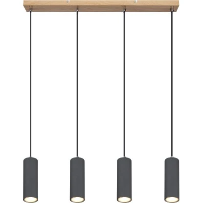 Globo Pendelleuchte Robby 4-flammig Graphit Dunkel 650 X 60 X 1200 Mm 6 Globo Pendelleuchte Robby 4-flammig Graphit Dunkel 650 X 60 X 1200 Mm – Bild 4