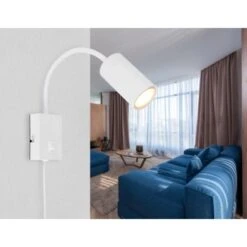 Globo Wandlampe Robby 1-flammig Weiß 70 X 440 Mm