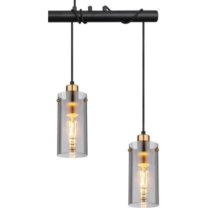 Globo Pendelleuchte Fanni 4-flammig Schwarz Matt-Rauchfarben 850 X 100 X 1200 Mm 10 Globo Pendelleuchte Fanni 4-flammig Schwarz Matt-Rauchfarben 850 X 100 X 1200 Mm – Bild 8