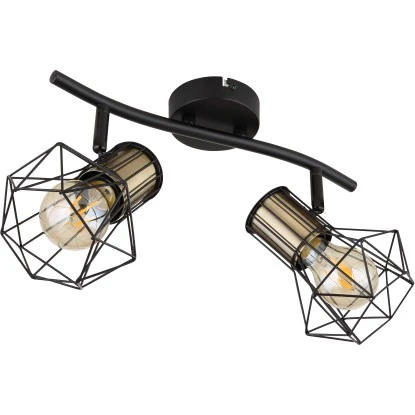 Globo Strahler Priska 2-flammig Schwarz Matt 340 X 130 X 190 Mm 5 Globo Strahler Priska 2-flammig Schwarz Matt 340 X 130 X 190 Mm – Bild 3