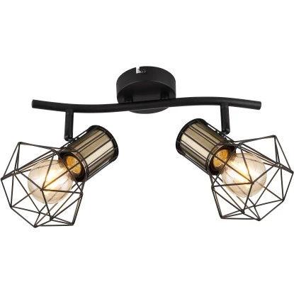 Globo Strahler Priska 2-flammig Schwarz Matt 340 X 130 X 190 Mm 6 Globo Strahler Priska 2-flammig Schwarz Matt 340 X 130 X 190 Mm – Bild 4