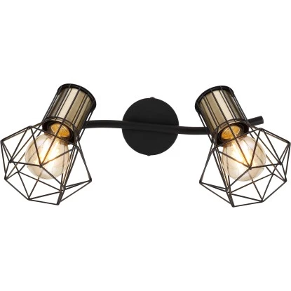 Globo Strahler Priska 2-flammig Schwarz Matt 340 X 130 X 190 Mm 7 Globo Strahler Priska 2-flammig Schwarz Matt 340 X 130 X 190 Mm – Bild 5