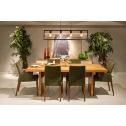 Globo Pendelleuchte Erica 4-flammig Dunkelbraun 980 X 200 X 1500 Mm