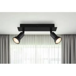 Globo Strahler Drew 2-flammig Schwarz Matt 250 X 60 X 90 Mm