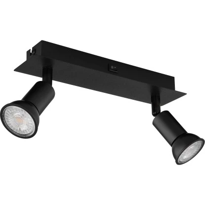 Globo Strahler Drew 2-flammig Schwarz Matt 250 X 60 X 90 Mm 5 Globo Strahler Drew 2-flammig Schwarz Matt 250 X 60 X 90 Mm – Bild 3