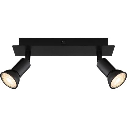 Globo Strahler Drew 2-flammig Schwarz Matt 250 X 60 X 90 Mm 6 Globo Strahler Drew 2-flammig Schwarz Matt 250 X 60 X 90 Mm – Bild 4