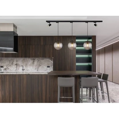 Globo Deckenleuchte Blama 5-flammig Schwarz Matt-Rauchfarben 193 X 25 X 120 Cm 3 Globo Deckenleuchte Blama 5-flammig Schwarz Matt-Rauchfarben 193 X 25 X 120 Cm