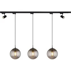 Globo Deckenleuchte Blama 5-flammig Schwarz Matt-Rauchfarben 193 X 25 X 120 Cm 12 Globo Deckenleuchte Blama 5-flammig Schwarz Matt-Rauchfarben 193 X 25 X 120 Cm -Globo Lighting 9007371433810 3749 S 03