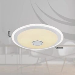 Globo LED-Deckenleuchte Dunny 2-flammig Weiß 430 X 105 Mm -Globo Lighting 9007371433827 3749 S 14