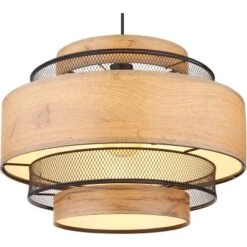 Globo Pendelleuchte Soeni 1-flammig Schwarz Matt 450 X 1200 Mm -Globo Lighting 9007371433834 3749 CU 01