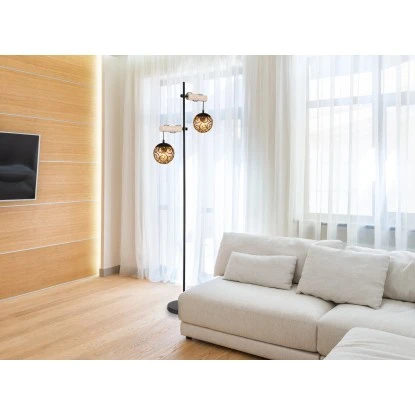 Globo Stehlampe Ma X I 2-flammig Schwarz Matt 510 X 250 X 1680 Mm 3 Globo Stehlampe Ma X I 2-flammig Schwarz Matt 510 X 250 X 1680 Mm