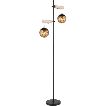 Globo Stehlampe Ma X I 2-flammig Schwarz Matt 510 X 250 X 1680 Mm 4 Globo Stehlampe Ma X I 2-flammig Schwarz Matt 510 X 250 X 1680 Mm – Bild 2