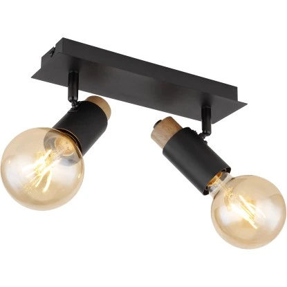 Globo Strahler Matti 2-flammig Schwarz Matt 295 X 80 X 145 Mm 4 Globo Strahler Matti 2-flammig Schwarz Matt 295 X 80 X 145 Mm – Bild 2