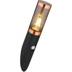 Globo Außenleuchte Mit Bewegungsmelder Boston 1-flg. Schwarz-Rauchfarb. 7,6x41cm -Globo Lighting 9007371433926 3749 S 01