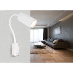 Globo Wandlampe Robby 1-flammig Weiß 55 X 430 Mm