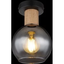 Globo Deckenleuchte Moitas 1-flammig Schwarz Matt-Rauchfarben 150 X 220 Mm 12 Globo Deckenleuchte Moitas 1-flammig Schwarz Matt-Rauchfarben 150 X 220 Mm -Globo Lighting 9007371433971 3749 S 02