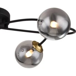 Globo Deckenleuchte Jorge 4-flammig Schwarz Matt-Rauchfarben 525 X 300 X 150 Mm 19 Globo Deckenleuchte Jorge 4-flammig Schwarz Matt-Rauchfarben 525 X 300 X 150 Mm -Globo Lighting 9007371434190 3749 CU 01