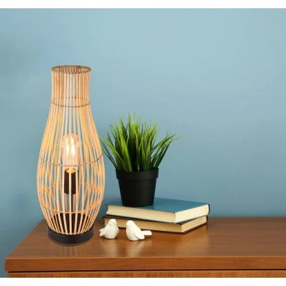 Globo Tischlampe Laglio 1-flammig Naturfarben 195 X 475 Mm 3 Globo Tischlampe Laglio 1-flammig Naturfarben 195 X 475 Mm