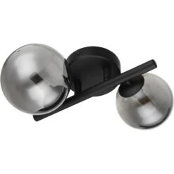 Globo LED-Wandleuchte Riha 2-flammig Schwarz Matt-Rauchfarben 240 X 250 X 125 Mm -Globo Lighting 9007371434237 3749 S 02