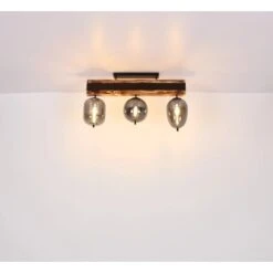 Globo Pendelleuchte 4-flammig Schwarz Matt-Rauchfarben 1000 X 185 X 1200 Mm -Globo Lighting 9007371434817 3749 S 05