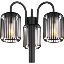 Globo Außenleuchte 3-flammig Schwarz Matt 485 X 1800 Mm 17 Globo Außenleuchte 3-flammig Schwarz Matt 485 X 1800 Mm -Globo Lighting 9007371435180 3749 CU 01