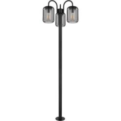 Globo Außenleuchte 3-flammig Schwarz Matt 485 X 1800 Mm 12 Globo Außenleuchte 3-flammig Schwarz Matt 485 X 1800 Mm -Globo Lighting 9007371435180 3749 S 03