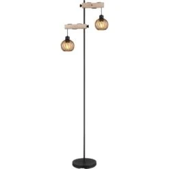 Globo Stehlampe Paulo 2-flammig Schwarz Matt 480 X 250 X 1680 Mm -Globo Lighting 9007371435234 3749 5