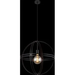 Globo Pendelleuchte 1-flammig Schwarz Matt 500 X 1200 Mm -Globo Lighting 9007371435265 3749 1