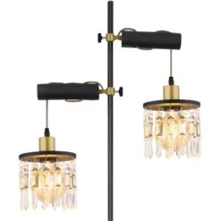 Globo Stehlampe Comma 2-flammig Schwarz-Gold 510 X 250 X 1680 Mm -Globo Lighting 9007371436071 3749 CU 02