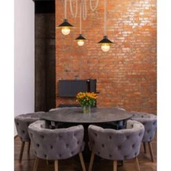 Globo Pendelleuchte Diana 3-flammig Schwarz Matt L:1700 Mm