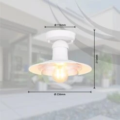 Globo Außenleuchte Linda 1-flammig Weiß 236 X 215 Mm -Globo Lighting 9007371436323 3749 S 07