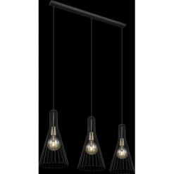 Globo Pendelleuchte Milli 3-flammig Schwarz 840 X 200 X 1200 Mm -Globo Lighting 9007371436385 3749 S 02