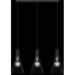 Globo Pendelleuchte Milli 3-flammig Schwarz 840 X 200 X 1200 Mm -Globo Lighting 9007371436385 3749 S 05