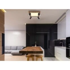 Globo LED-Deckenleuchte Ulla 5-flammig Schwarz Matt 450 X 450 X 130 Mm