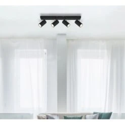 Globo Strahler Robby 4-flammig Schwarz Matt 560 X 60 X 120 Mm