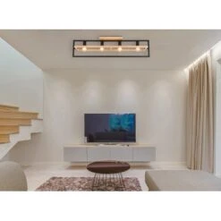 Globo Deckenleuchte Erica 4-flammig Dunkelbraun 980 X 200 X 260 Mm