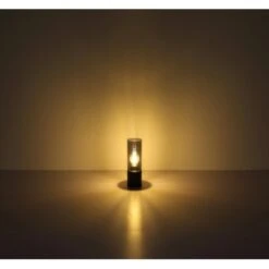 Globo Tischlampe Annika 1-flammig Schwarz Matt-Rauchfarben 90 X 300 Mm -Globo Lighting 9007371436767 3749 S 04